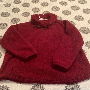 Warm Sherpa pull over with mock turtle neck